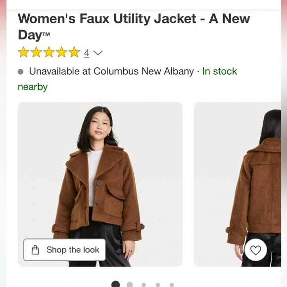 Women's Faux Utility Jacket - Picture 2 of 12